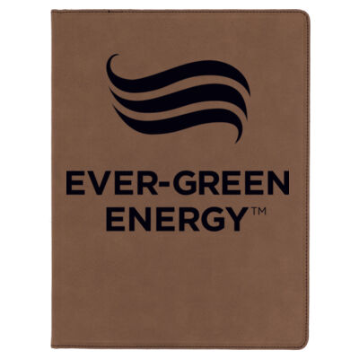Brown Laserable Leatherette Portfolio with Notepad Thumbnail