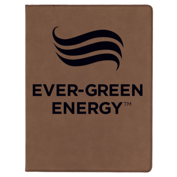 Brown Laserable Leatherette Portfolio with Notepad Thumbnail
